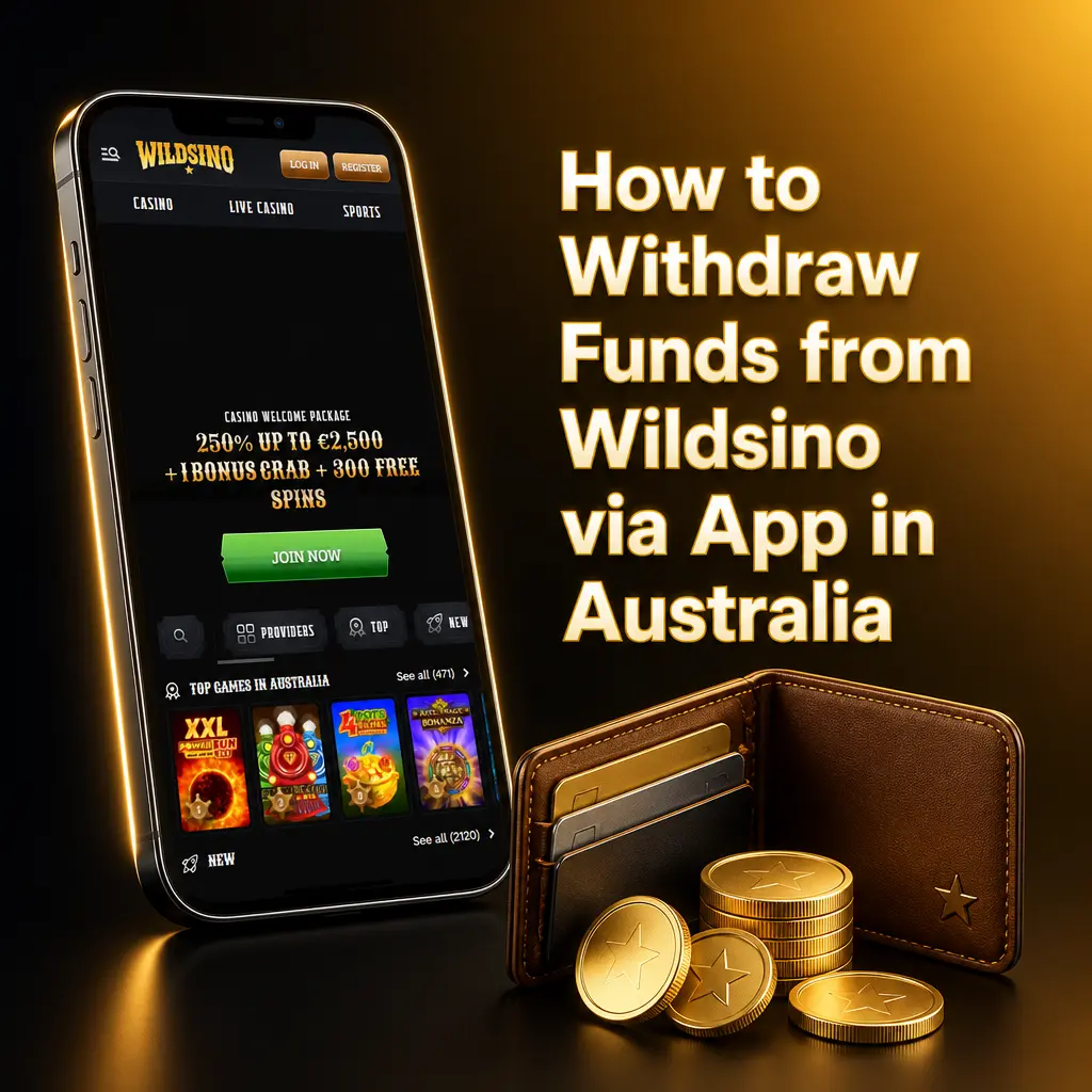Wildsino app withdrawal process on mobile device